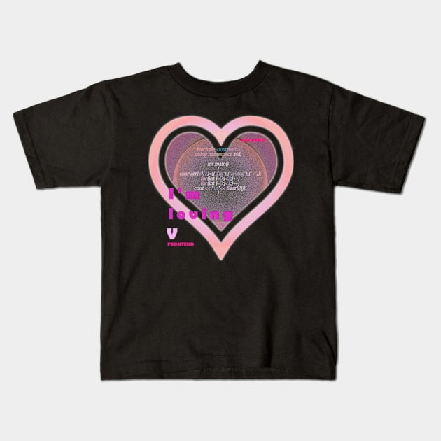 Valentine for V programmer Kids T-Shirt by GraphGeek